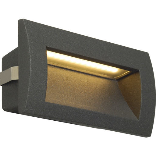 SLV DOWNUNDER OUT LED M, Udendørs vægbelysning, Anthracit, Aluminium, IP55, Facade, I