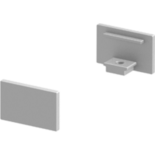 Billede af GRAZIA 10 endekappe til GRAZIA, 2 stk., flad type, alu