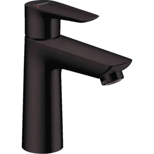 Hansgrohe Talis E 110 Håndvaskarmatur med løft-op bundventil - Mat sort