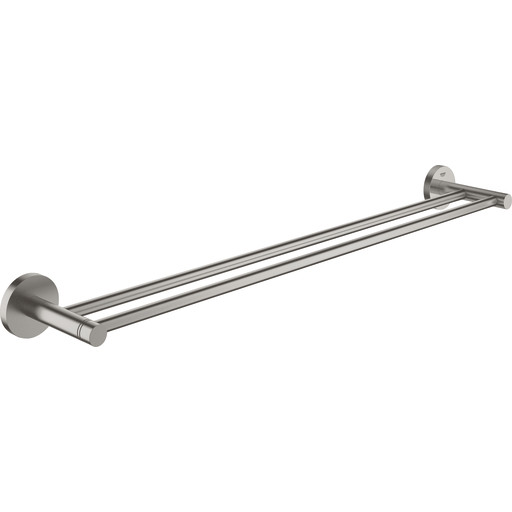 Grohe Essentials håndklædehol. - Dobbelt håndklædestang, 600mm, Supersteel 40802DC1