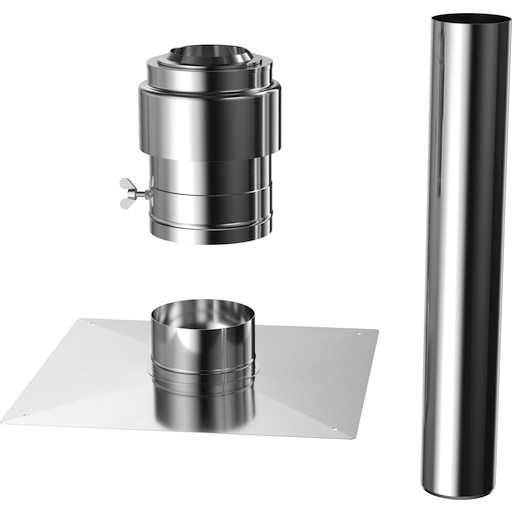 Bosch 80 mm skorstenstop, 400 x 400 mm, rustfri stål