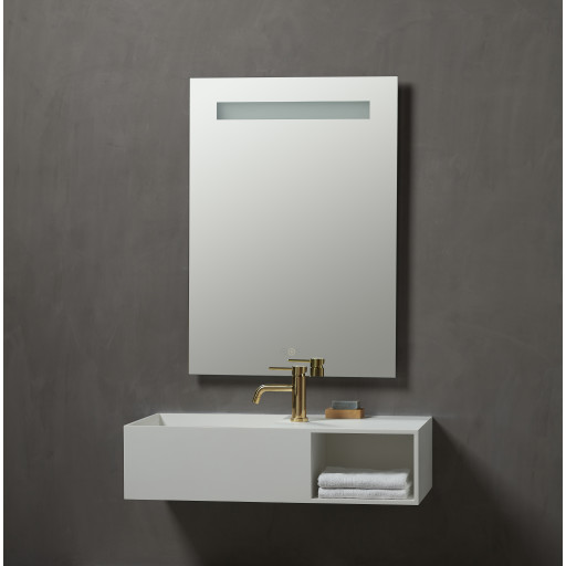 Loevschall Venice Multiwhite spejl med LED belysning og touchpanel 60x85 cm