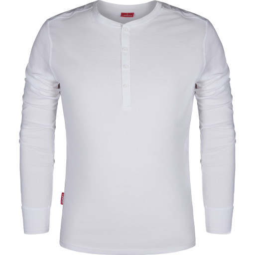 FE Engel Grandad T-shirt, 9257, langærmet, hvid, str. L