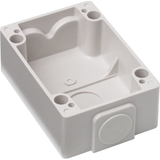 Drejeafbryder IP44-55 underlag for stikkontakt med 2 blanketter op og 1 blanket ned, lysegrå