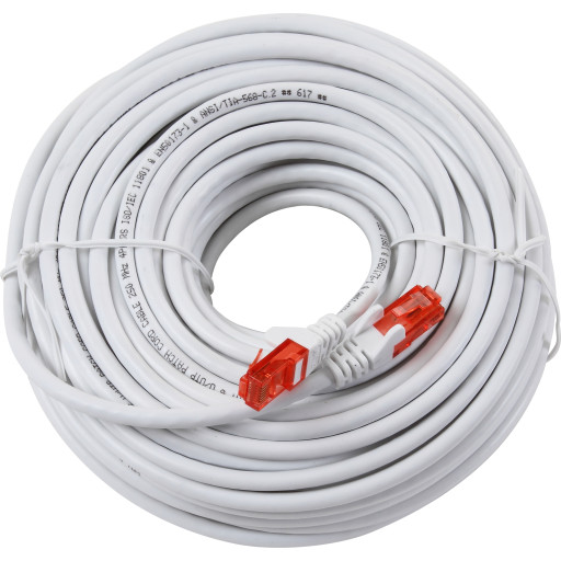 Goobay Netværkskabel CAT 6, U/UTP, hvid kobberbeklædt aluminiumleder (CCA), 1 m