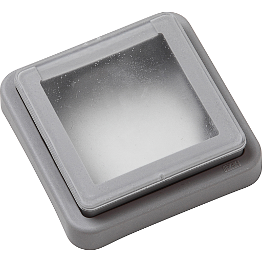 OPUS 74, Adapterdksel med membran til 1 modul FUGA svagstrmstryk med flere, 1 modul, mrkegr (industri version) - Lauritz Knudsen