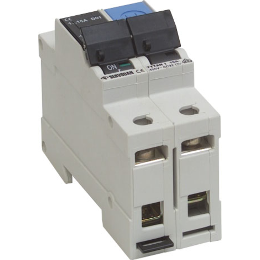 NIKO Gruppeafbryder TYTAN I 1P+N, 2-16A, 230V AC din-skinne, bredde 36 mm