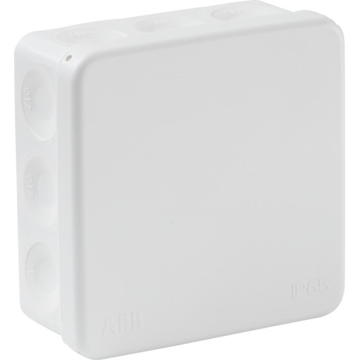 ABB AP9 Forgreningsdåse, IP65, Hvid - RAL9003, 500 V, 86x86x39 mm