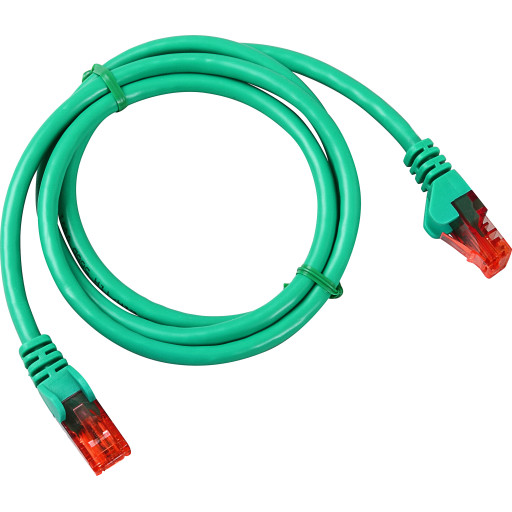 Goobay Netværkskabel CAT 6, U/UTP, grøn kobberbeklædt aluminiumleder (CCA), 1 m