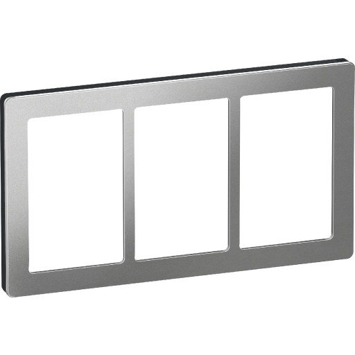 LK Fuga Pure designramme 3x1,5 modul, stål billede