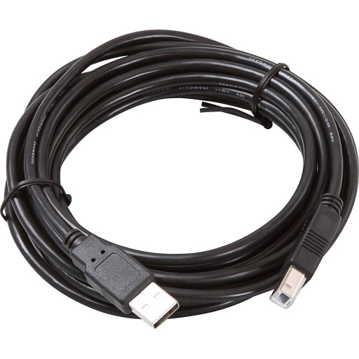 USB 2.0 kabel - A han til B han, Sort, HQ (0,25cm)
