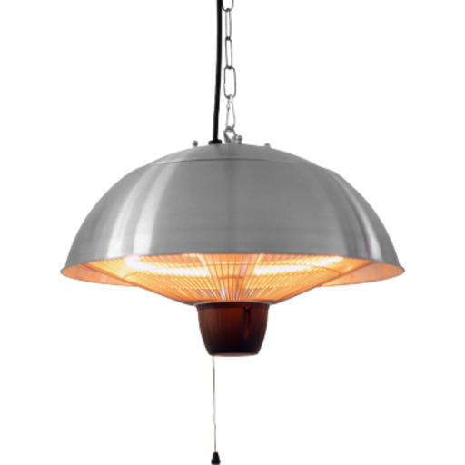 Hortus - Terrassevarmer hængemodel 600/1500 W, HA, Ø42 cm, sølv