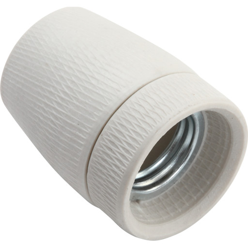 E27 porcelnsfatning med M13 gevind, 250V, 4A, op til 220, IP20