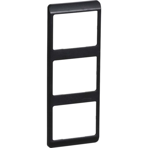 LK Opus 66 ramme, 3 modul, lodret, koksgrå billede