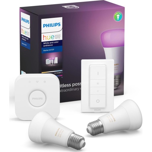 Philips Hue White Color Ambiance E27 standardlampa, starter Kit