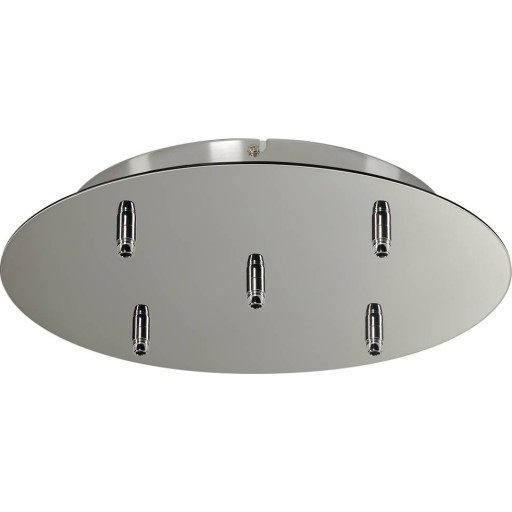 SLV Fitu rund loftroset til 5 lamper, sølvgrå
