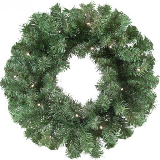 Nordic Winter julekrans med lys på batteri billede