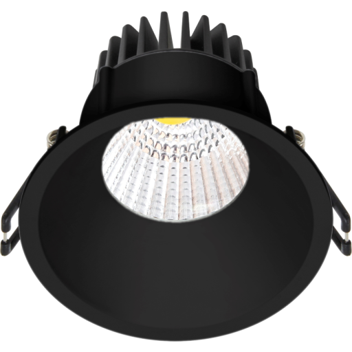 Nordtronic Velia downlight, matt svart, 3000K