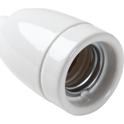 Hvid glaseret porcelænsfatning