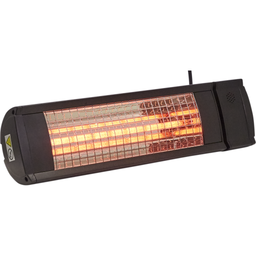 Heat1 infrarød varmelampe m/fjernkontroll, 500-1500W, sort Hus &amp; hage > Hage