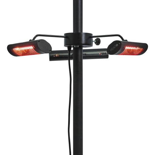 Heat1 infrarød terrassevarmer til parasol, 3x 670W billede