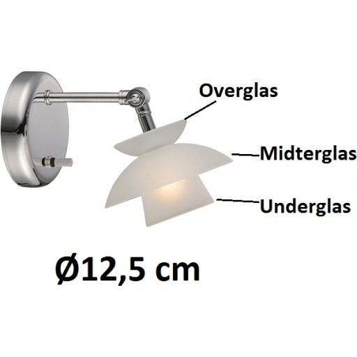 Halo Design reserveglassæt til Dallas væglampe, Ø12,5 cm