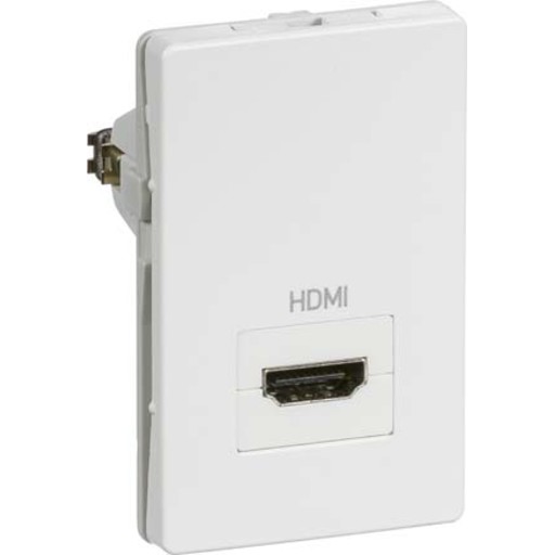 LAURITZ KNUDSEN FUGA® passivt HDMI 1.4 udtag for 1½ modul, T3 Farve: hvid