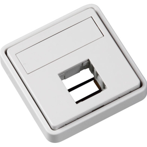 LAURITZ KNUDSEN Dataudtag FUGA T1 - 1 modul, for 1 stk. Actassi konnektor, farve: hvid