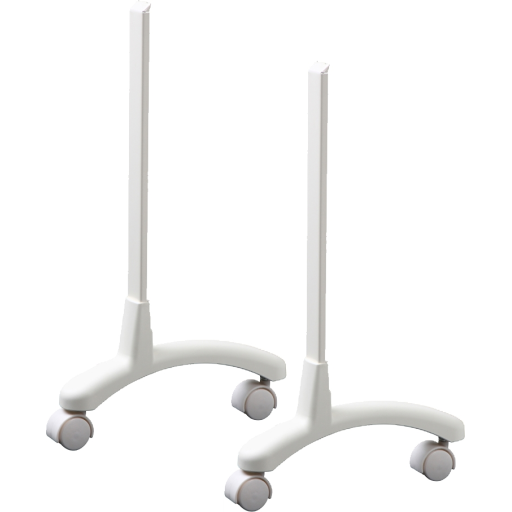 Nobø ben med hjul til type 20 el-radiator, hvid billede
