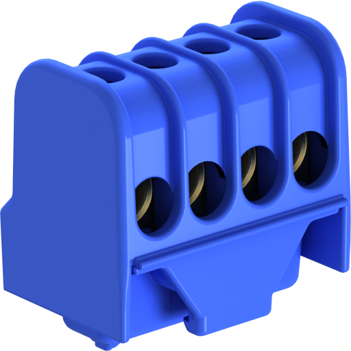 10 stk Nøytral terminal, blå, 4×16 mm²