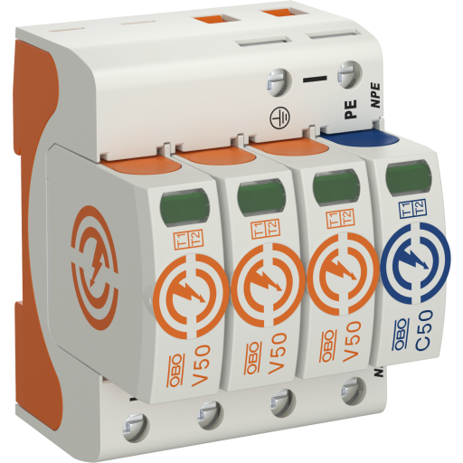Billede af Transientbeskyttelse V50 3-polet+NPE, 280V, type 1+2