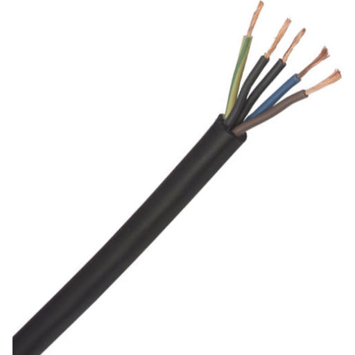 JMV gummikabel 5x1,5 mm², metervare