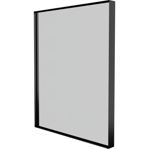 Sanibell Basicline spejl i matsort aluramme 50x60cm