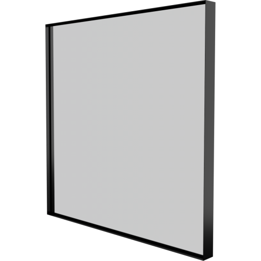 Sanibell Basicline spejl i matsort aluramme 60x60cm