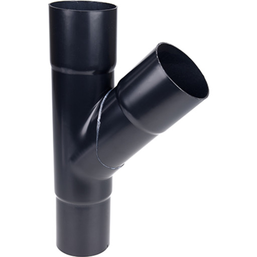 Plastmo grenrør 60 grader / 75 mm, sort billede