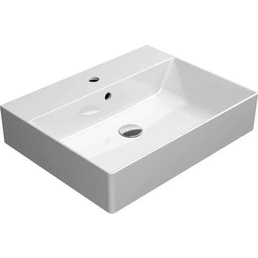 GSI Kube X håndvask 60x47cm Med hanehul og antibakteriel glasur