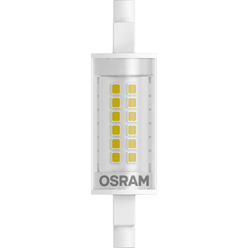 OSRAM LED SLIM LINE - LED-lyspære - form: majs - klar finish - R7s - 7 W (tilsvarende 60 W) - klasse E - varmt hvidt lys - 2700 K