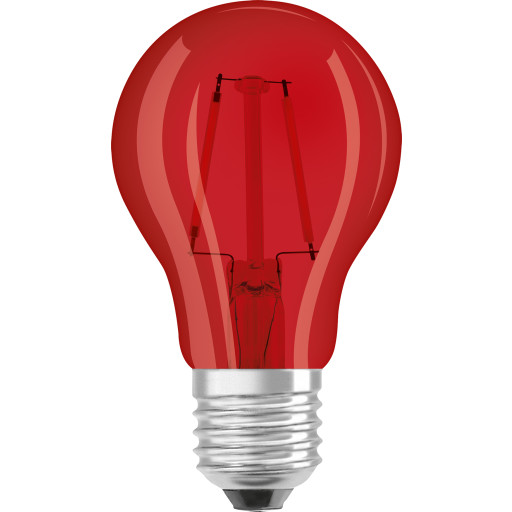 OSRAM LED STAR Décor - LED-filament-lyspære - E27 - 2.5 W (tilsvarende 7 W) - klasse G - rødt lys - 1000 K