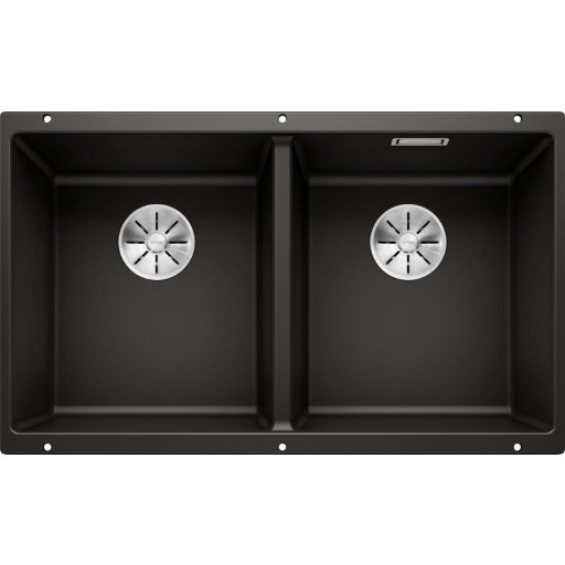 Blanco Subline 350/350-U UXI diskbänk, 75,5x46 cm, svart