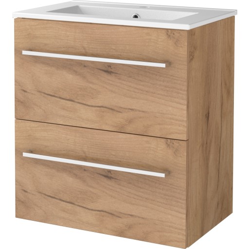 Sanibell Basicline møbelsæt med håndvask. 61x46cm whiskey eg