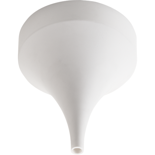 Bell låg, pendel loftboks, baldakin med tragt, hvid