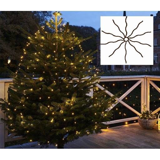 Sirius Knirke varm hvid lyskæde til juletræer 240 cm