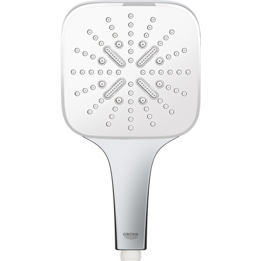 Grohe Rainshower SmartActive 130 Cube håndbruser, vandbesparende, krom/hvid billede