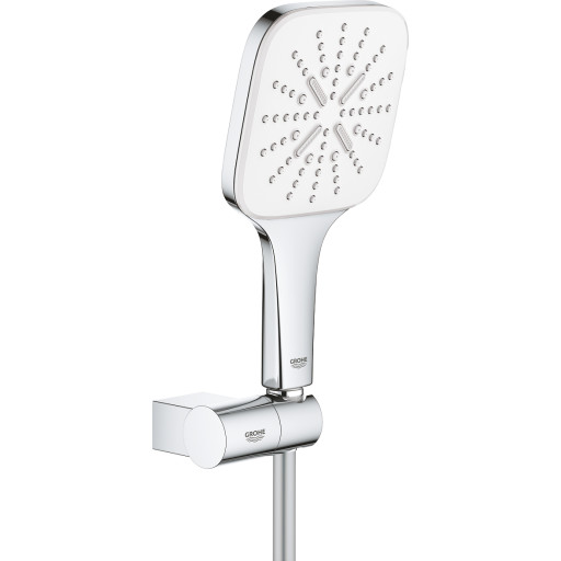 Grohe Rainshower SmartActive Cube 130 brusesæt, vandbesparende, krom/hvid billede