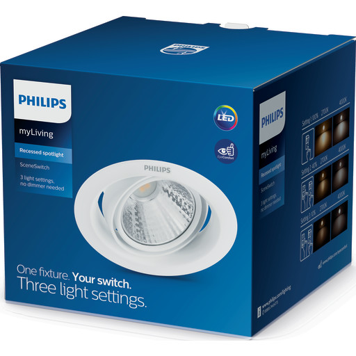 Billede af Philips myLiving Pomeron indbygningsspot, 3W