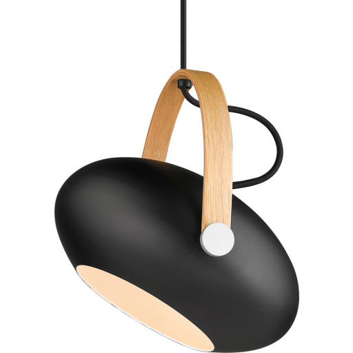 Halo Design D.C pendellampa, svart, Ø26 cm