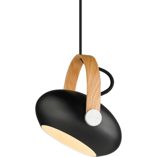 Halo Design D.C pendellampa, svart, Ø18 cm