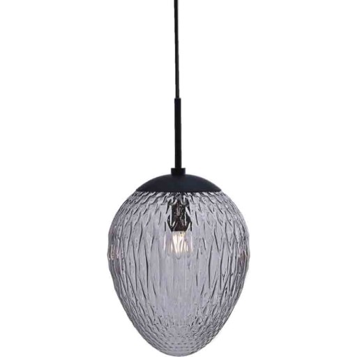 Halo Design Woods pendellampa, rökfärgad, Ø25 cm