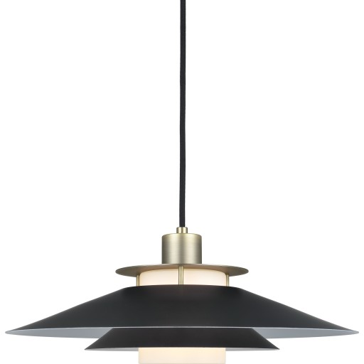 Halo Design Rivoli Pendel Sort/messing