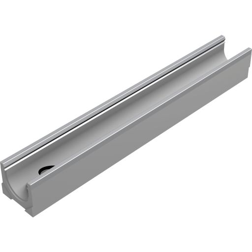 Duco Mini Gala afløbsrende 100 cm med lodret afløb billede